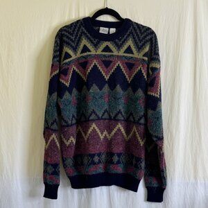 Vintage Ash Creek Sweater Men's XL Multicolor Long Sleeve Crew Neck Pullover